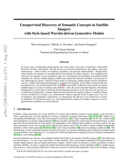 Unsupervised Discovery of Semantic Concepts in Satellite Imagery with
  Style-based Wavelet-driven Generative Models