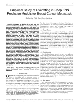 Empirical Study of Overfitting in Deep FNN Prediction Models for Breast
  Cancer Metastasis