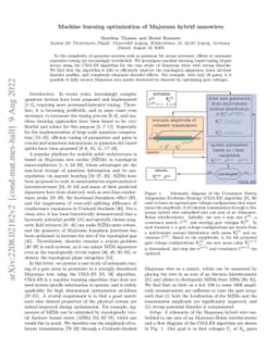 Machine learning optimization of Majorana hybrid nanowires
