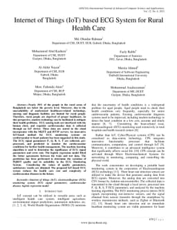 Internet of Things (IoT) based ECG System for Rural Health Care