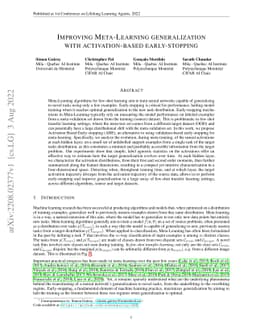 Improving Meta-Learning Generalization with Activation-Based
  Early-Stopping
