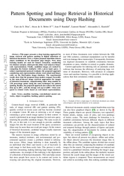 Pattern Spotting and Image Retrieval in Historical Documents using Deep
  Hashing