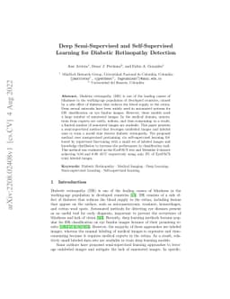 Deep Semi-Supervised and Self-Supervised Learning for Diabetic
  Retinopathy Detection