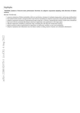 Reliability analysis of discrete-state performance functions via
  adaptive sequential sampling with detection of failure surfaces