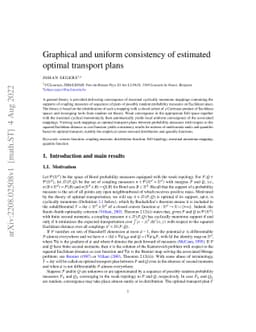 Graphical and uniform consistency of estimated optimal transport plans