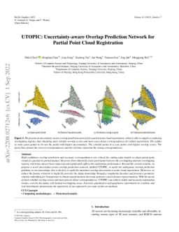 UTOPIC: Uncertainty-aware Overlap Prediction Network for Partial Point
  Cloud Registration