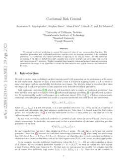 Conformal Risk Control
