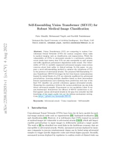Self-Ensembling Vision Transformer (SEViT) for Robust Medical Image
  Classification