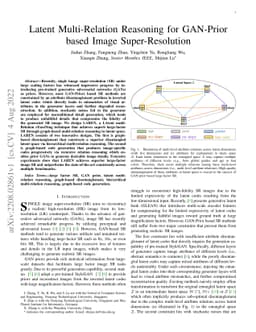 Latent Multi-Relation Reasoning for GAN-Prior based Image
  Super-Resolution