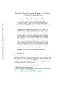 TransMatting: Enhancing Transparent Objects Matting with Transformers