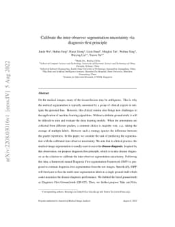 Calibrate the inter-observer segmentation uncertainty via
  diagnosis-first principle