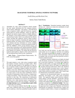 Blockwise Temporal-Spatial Pathway Network