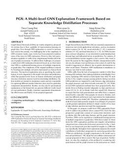 PGX: A Multi-level GNN Explanation Framework Based on Separate Knowledge
  Distillation Processes