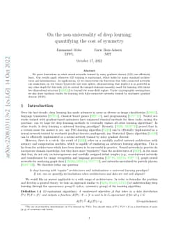 On the non-universality of deep learning: quantifying the cost of
  symmetry