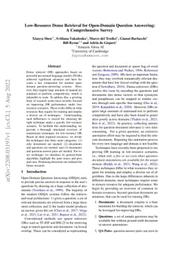 Low-Resource Dense Retrieval for Open-Domain Question Answering: A
  Comprehensive Survey