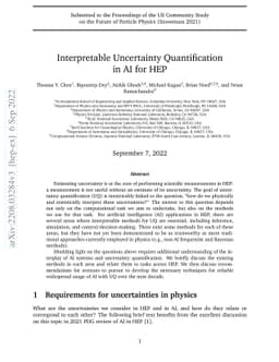 Interpretable Uncertainty Quantification in AI for HEP