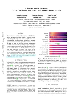 A Model You Can Hear: Audio Identification with Playable Prototypes