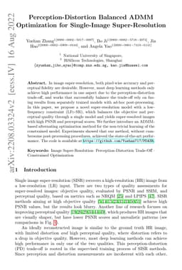 Perception-Distortion Balanced ADMM Optimization for Single-Image
  Super-Resolution