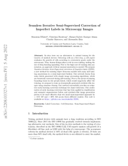 Seamless Iterative Semi-Supervised Correction of Imperfect Labels in
  Microscopy Images