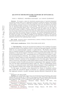 Quantum Mechanics for Closure of Dynamical Systems