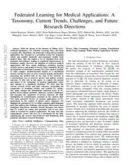Federated Learning for Medical Applications: A Taxonomy, Current Trends,
  Challenges, and Future Research Directions