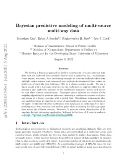 Bayesian predictive modeling of multi-source multi-way data