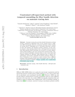 Constrained self-supervised method with temporal ensembling for fiber
  bundle detection on anatomic tracing data