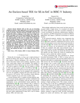 An Enclave-based TEE for SE-in-SoC in RISC-V Industry