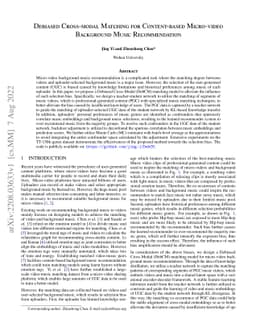 Debiased Cross-modal Matching for Content-based Micro-video Background
  Music Recommendation