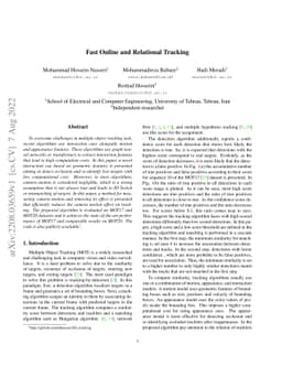 Fast Online and Relational Tracking