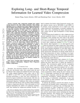 Exploring Long- and Short-Range Temporal Information for Learned Video
  Compression