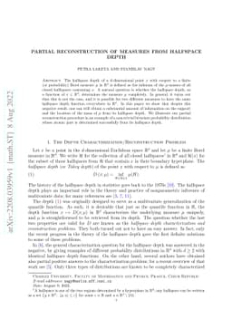 Partial reconstruction of measures from halfspace depth