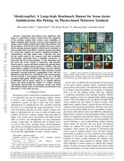 MetaGraspNet: A Large-Scale Benchmark Dataset for Scene-Aware
  Ambidextrous Bin Picking via Physics-based Metaverse Synthesis