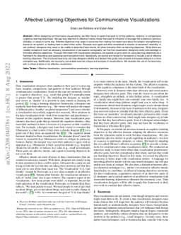 Affective Learning Objectives for Communicative Visualizations