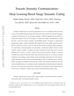 Towards Semantic Communications: Deep Learning-Based Image Semantic
  Coding
