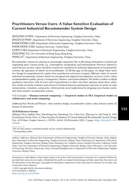 Practitioners Versus Users: A Value-Sensitive Evaluation of Current
  Industrial Recommender System Design
