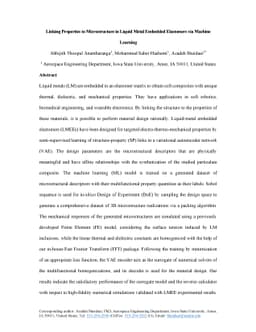 Linking Properties to Microstructure in Liquid Metal Embedded Elastomers
  via Machine Learning