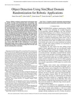 Object Detection Using Sim2Real Domain Randomization for Robotic
  Applications