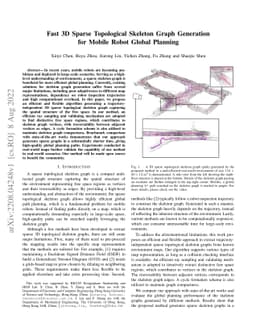 Fast 3D Sparse Topological Skeleton Graph Generation for Mobile Robot
  Global Planning
