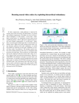 Boosting neural video codecs by exploiting hierarchical redundancy