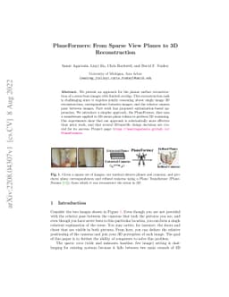 PlaneFormers: From Sparse View Planes to 3D Reconstruction