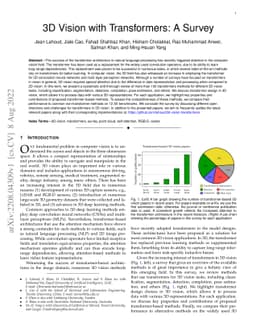 3D Vision with Transformers: A Survey