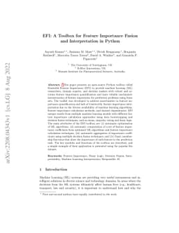 EFI: A Toolbox for Feature Importance Fusion and Interpretation in
  Python