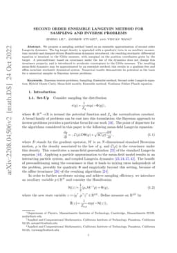 Second Order Ensemble Langevin Method for Sampling and Inverse Problems