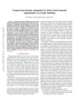 Unsupervised Domain Adaptation for Point Cloud Semantic Segmentation via
  Graph Matching