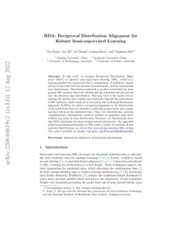 RDA: Reciprocal Distribution Alignment for Robust Semi-supervised
  Learning