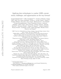 Applying data technologies to combat AMR: current status, challenges,
  and opportunities on the way forward