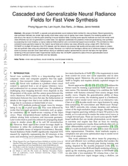 Cascaded and Generalizable Neural Radiance Fields for Fast View
  Synthesis
