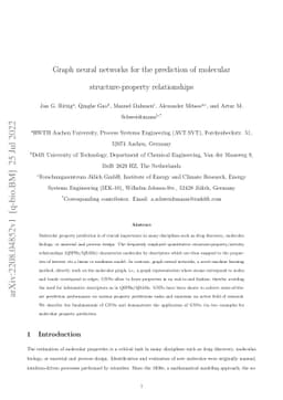 Graph neural networks for the prediction of molecular structure-property
  relationships