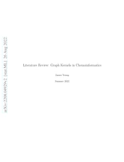 Literature Review: Graph Kernels in Chemoinformatics